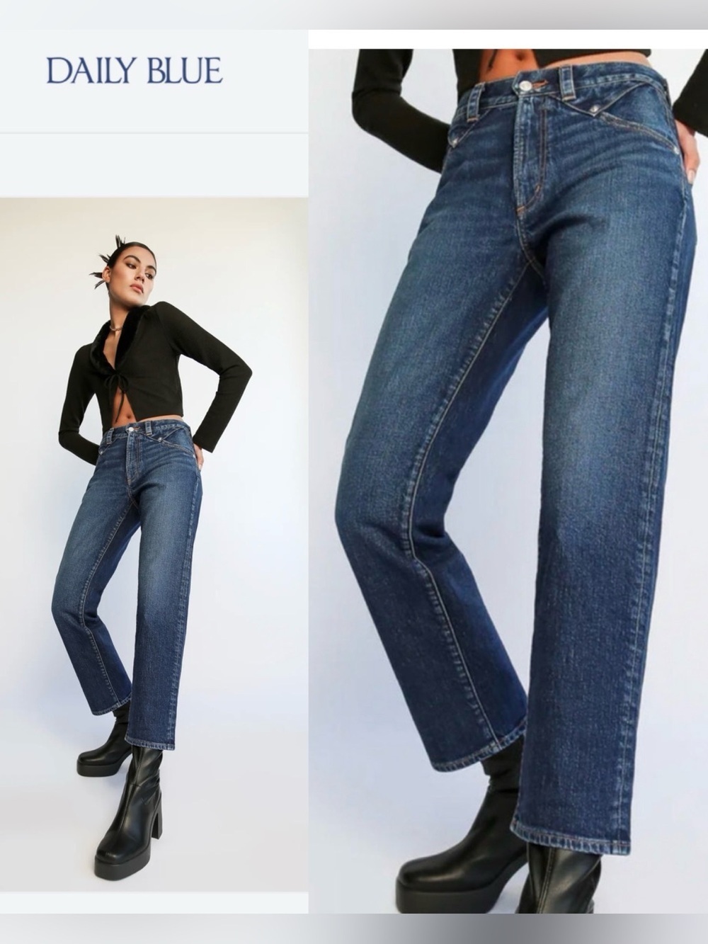 Daily Blue Nidra Slim Barrel Jeans , size 25